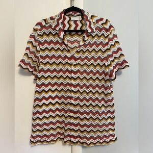 ASOS knit mesh button up shirt